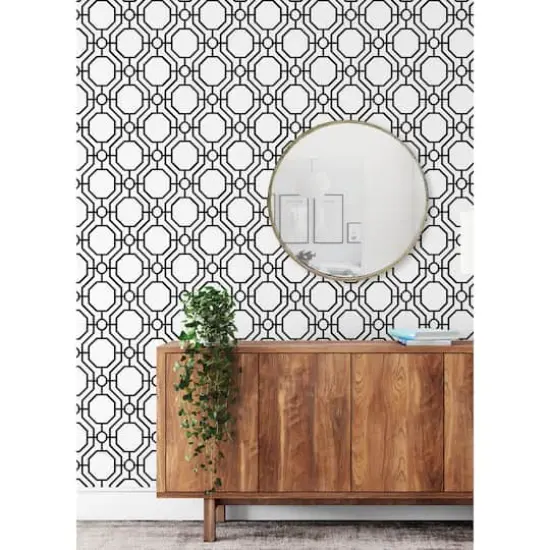 InHome Crawford Black & White Peel & Stick Wallpaper {3}