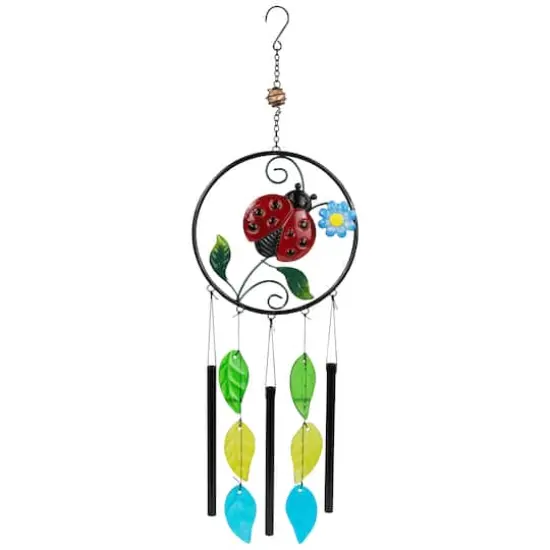 27.5" Ladybug Dreamcatcher Outdoor Garden Windchime {1}