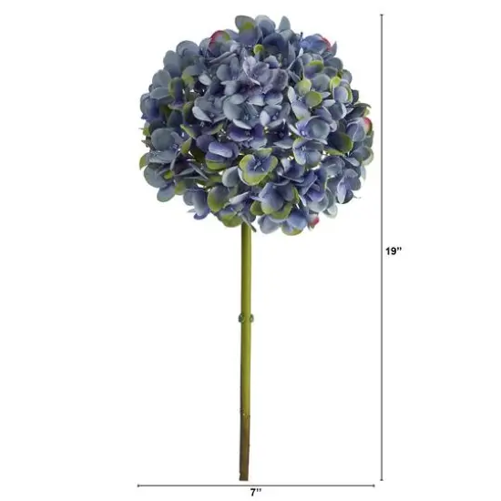 Blue Hydrangea Artificial Flower Stem, 3ct. {3}
