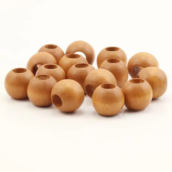 Maple Round Wood Beads by Loops & Threads&reg;, 20mm {4}