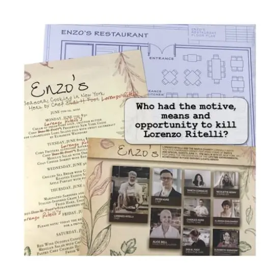 Murder Mystery Party Case Files: Death By Chef's Knife {3}