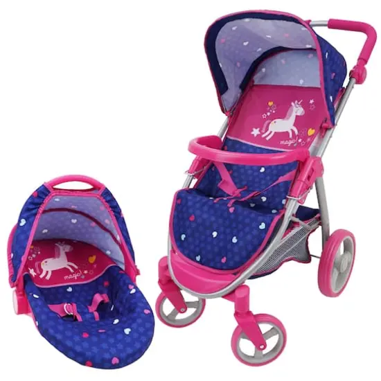 509 Crew Unicorn 2-in-1 Doll Travel System {1}