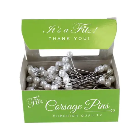 Fitz 2" Round-Head Corsage Pins, 144ct. Pearl {1}