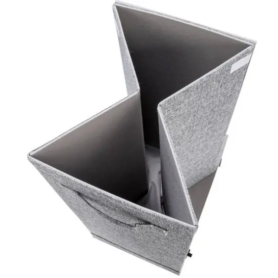 Household Essentials Narrow Collapsible Laundry Hamper with Liner & Lid Graphite {15}