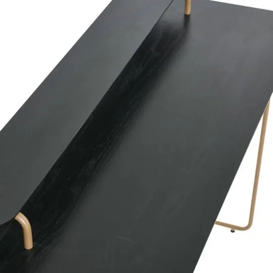 Hello Honey® Pacifica Mid-Century Modern Computer Desk Gold/Black {7}