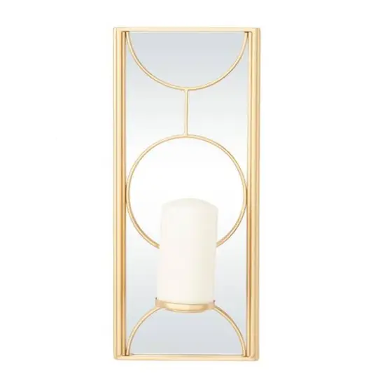 CosmoLiving by Cosmopolitan Gold Metal Modern Wall Sconce {4}