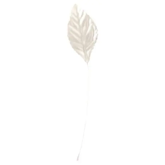 JAM Paper 2.25" White Corsage Leaf Stems, 100ct. {1}