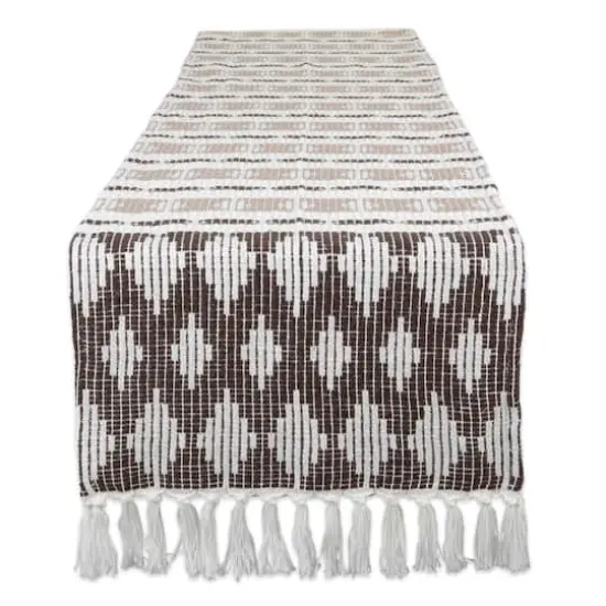 DII&reg; 108" Colby Southwest Table Runner Dark Brown/Stone {1}
