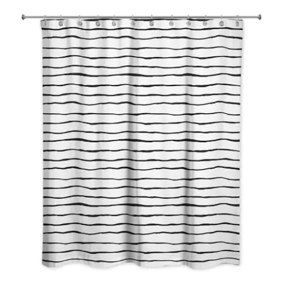 Painted Stripes 71" x 74" Shower Curtain {1}