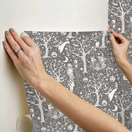 RoomMates Disney&reg; Tim Burton's The Nightmare Before Christmas Forest Peel & Stick Wallpaper Grey {7}