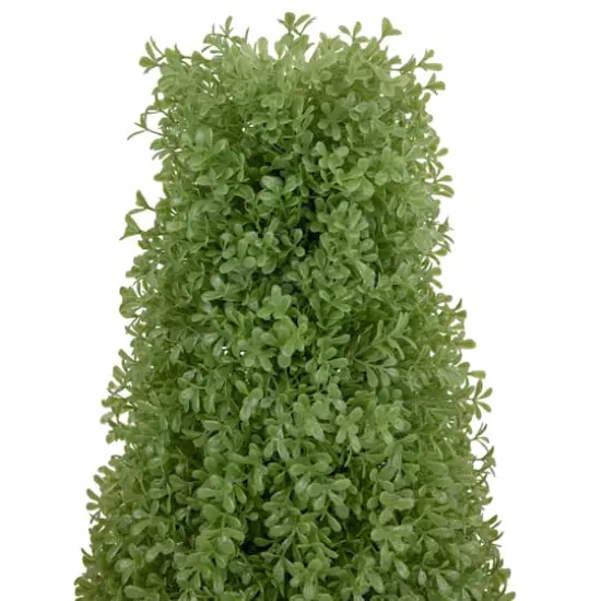 3ft. Unlit Artificial Boxwood Cone Topiary Tree with Round Pot {4}