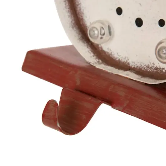 Glitzhome&reg; 7.5" Marquee LED Snowman Stocking Holder {7}