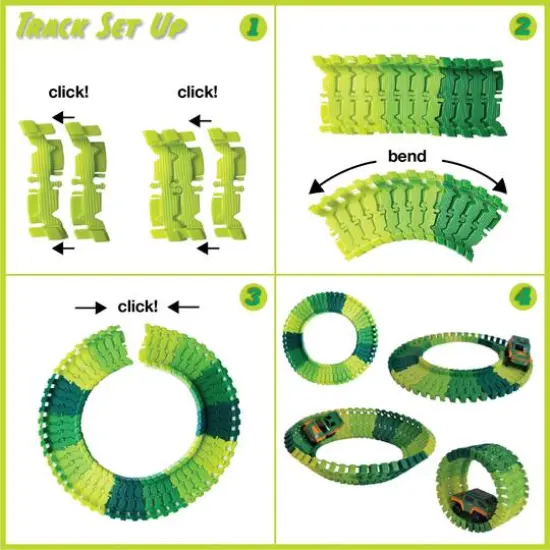 The Bubble Factory Dinosaur Flexible Track Set {10}