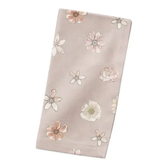 Florals Cotton Twill Napkin Blush {3}