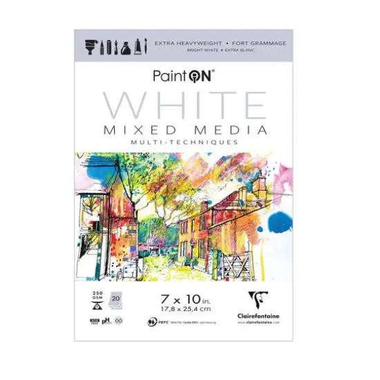 Rhodia&reg; Clairefontaine Paint ON&reg; White Mixed Media Pad {1}