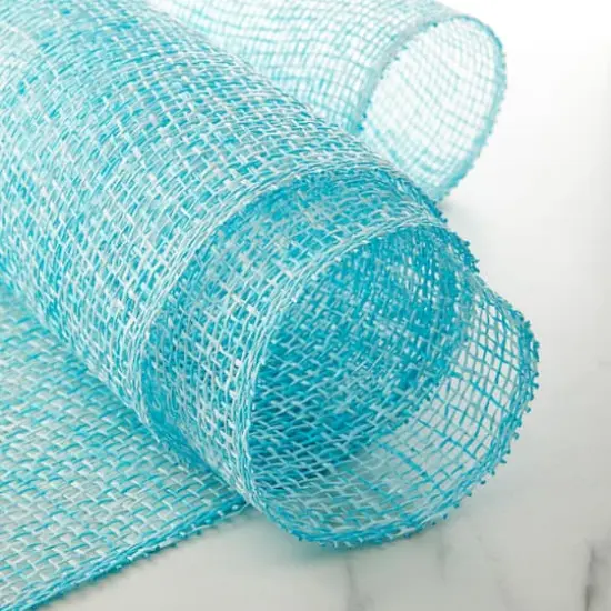 10" x 19ft. Light Blue & White Window Poly Burlap Mesh by Celebrate It™ {3}