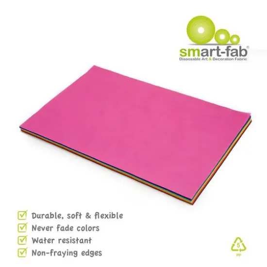 Smart-Fab&reg; 12" x 18" Mixed Color Art & Decoration Fabric Sheets, 2 Packs of 45 {6}