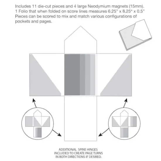 49 And Market Foundations White Envelope Pocket Folio Set, 6'' x 8'' {3}