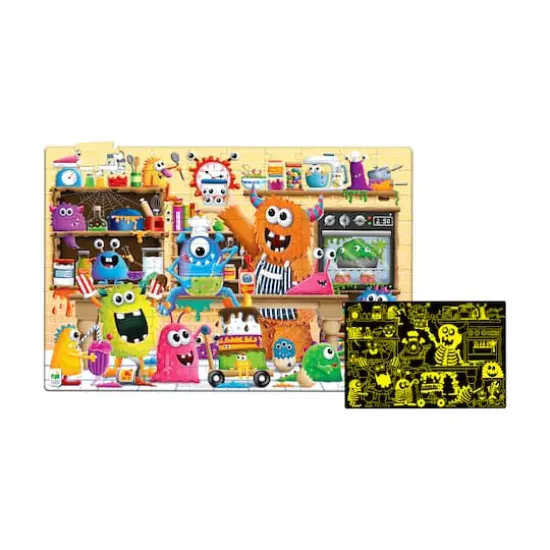 Puzzle Doubles! - Glow in the Dark Monsters: 100 Pcs {3}