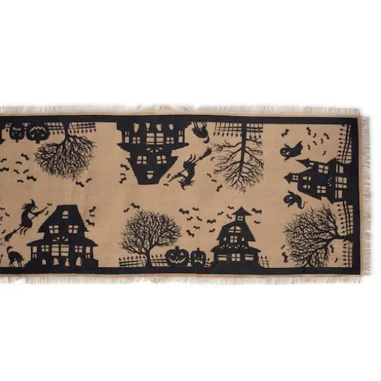 DII&reg; 108" Haunted House Burlap Table Runner {3}