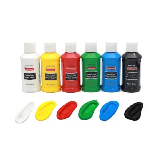 6 Color Primary Tempera Paints Set by Craft Smart&reg; {1}