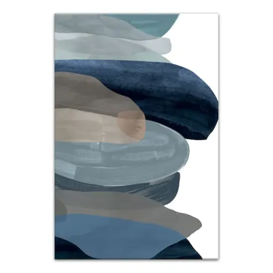 Watercolor Blues 24" x 36" Canvas Wall Art {1}