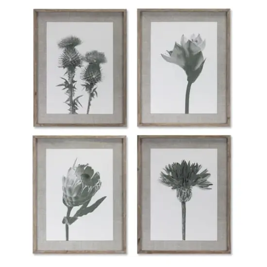 21.5" x 27.5" Wood Floral Print Set {1}
