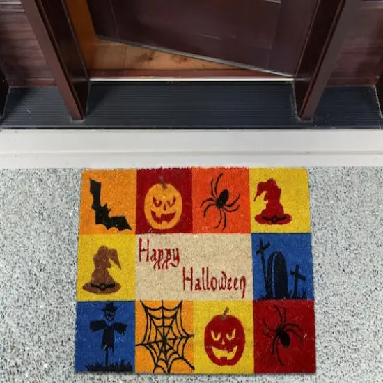 DII&reg; Happy Halloween Vinyl Back Coir Doormat {7}