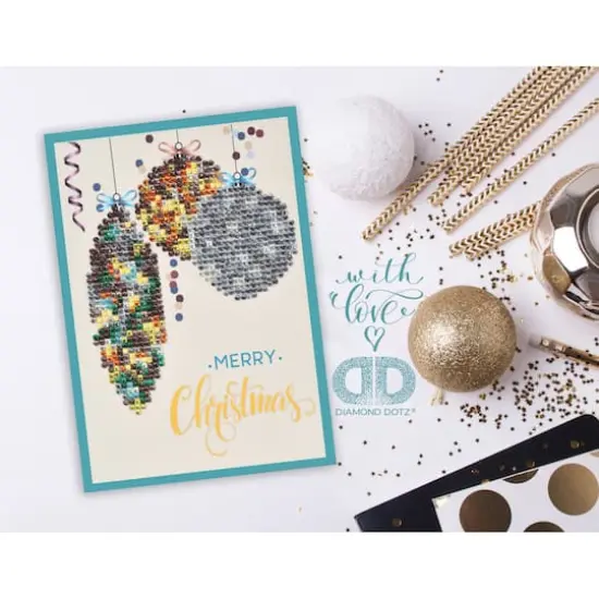 Diamond Dotz&reg; Merry Christmas Baubles Antique Diamond Painting Kit {4}