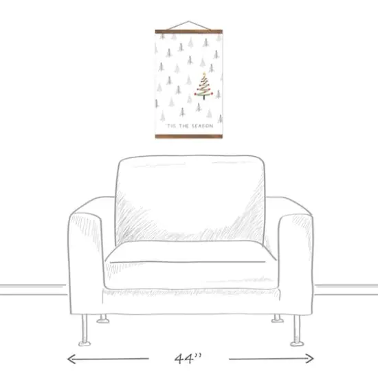 Primitive Winter Forest Teak Hanging Canvas {4}