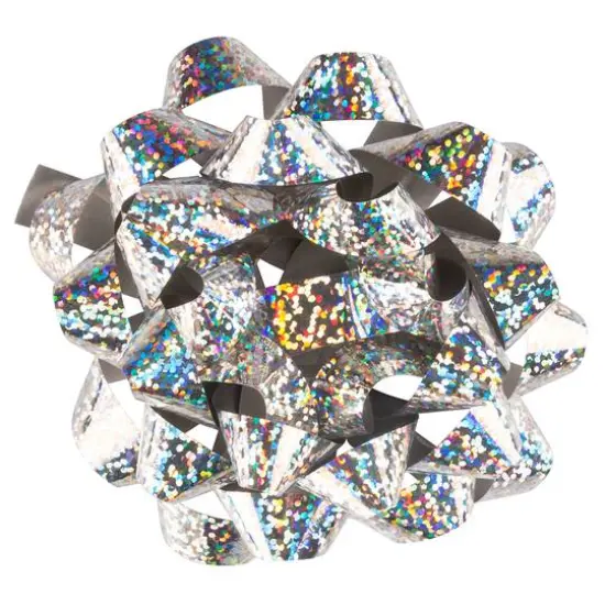 JAM Paper 3.5" Speckled Silver Gift Bow, 12ct.  {1}
