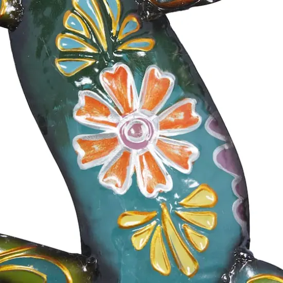 Multicolored Metal Lizard Wall Decoration {5}