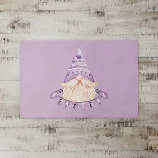 Easter Gnome Banner Mat 27" x 18" Floor Mat {3}