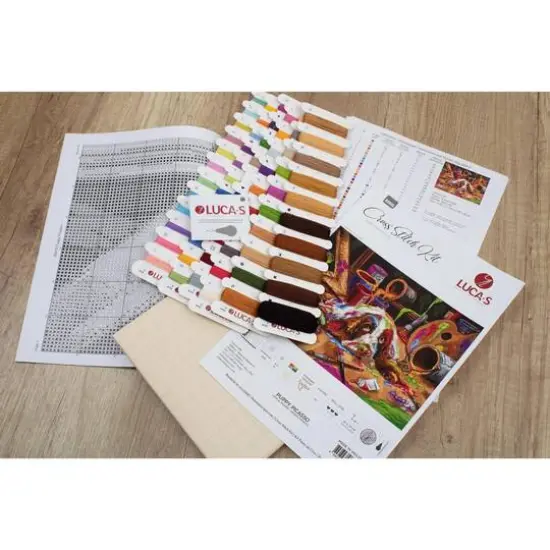 Luca-S Puppy Picasso Counted Cross Stitch Kit {8}