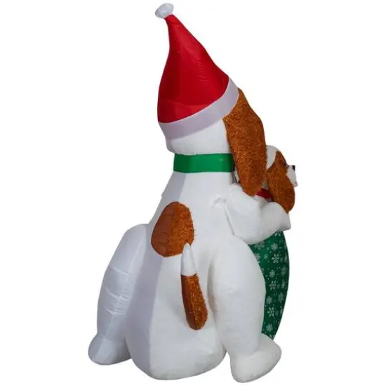 6ft. Airblown&reg; Inflatable Christmas Dog Family Scene {3}