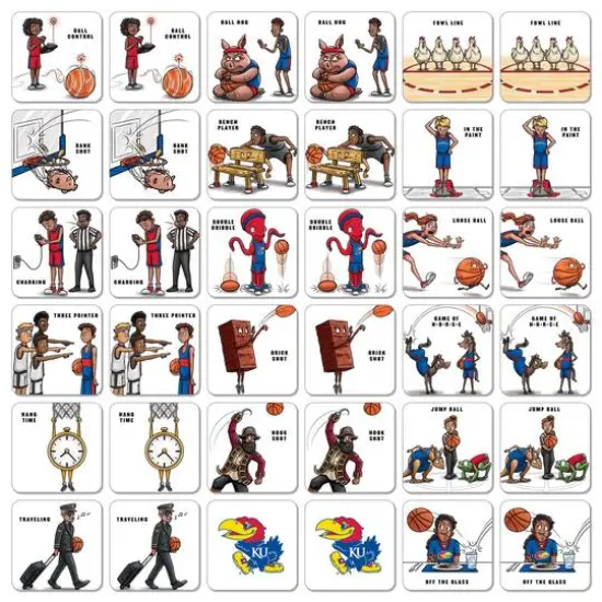 College Team Licensed Memory Match Game Kansas Jayhawks {4}