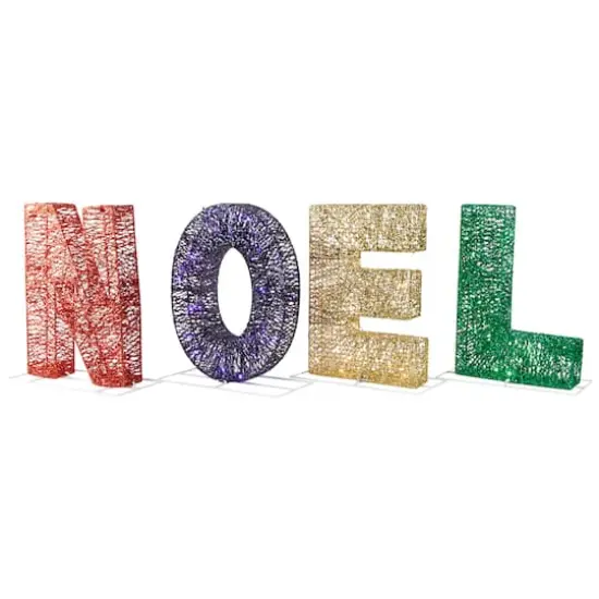 4ft. LED Multicolor Lighted Noel Outdoor Christmas Decoration {5}