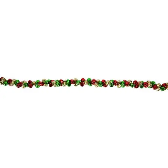 5ft. Green & Red Festive Jingle Bell Garland {9}