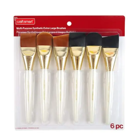 Multi-Purpose 6 Piece Synthetic Extra-Large Brush Set by Craft Smart&reg; {5}