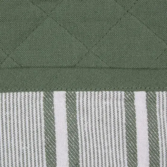 DII&reg; Chef Stripe Double Oven Mitt Artichoke Green {7}