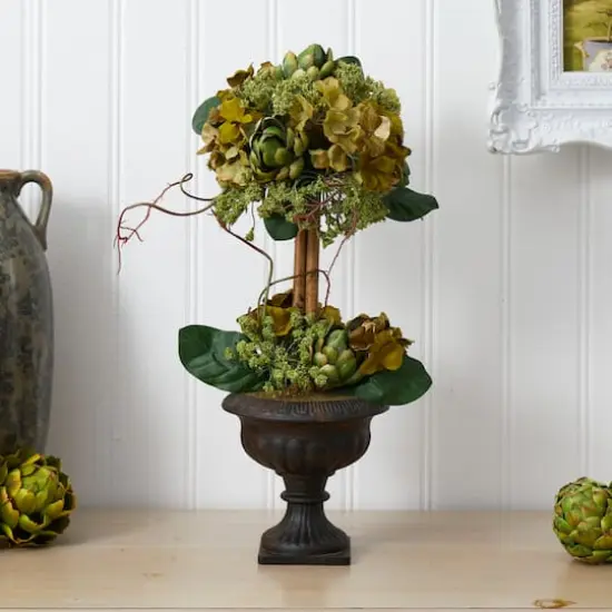 24" Artichoke Topiary Arrangement in Planter {5}