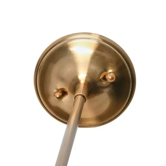Hello Honey&reg; Robert Stevenson Lighting Presley Caged Dome Metal Ceiling Light Brushed Brass/White {8}