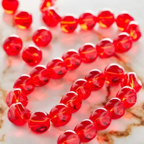 Ruby Cut Glass Round Beads, 10mm by Bead Landing&trade; {3}