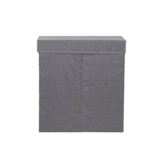 Household Essentials Collapsible Laundry Sorter with Lid Gray {8}