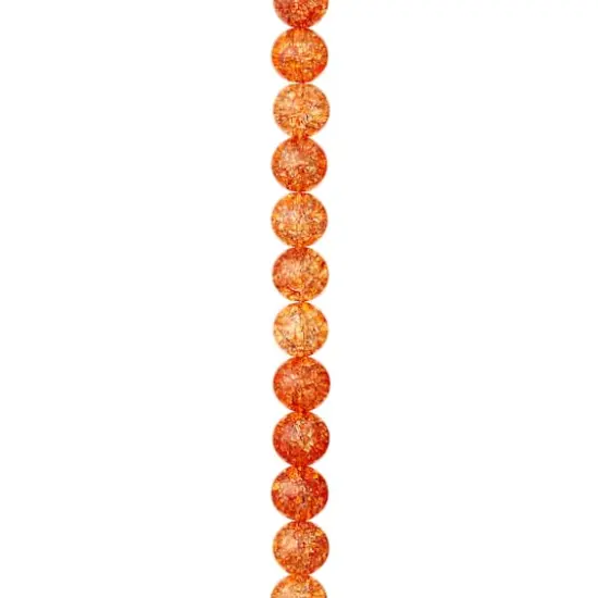 Orange Crackled Quartzite Round Beads, 8mm by Bead Landing&trade; {1}
