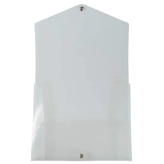 JAM Paper Clear Plastic Portfolio with Snap Closure 10" x 12.5" {4}