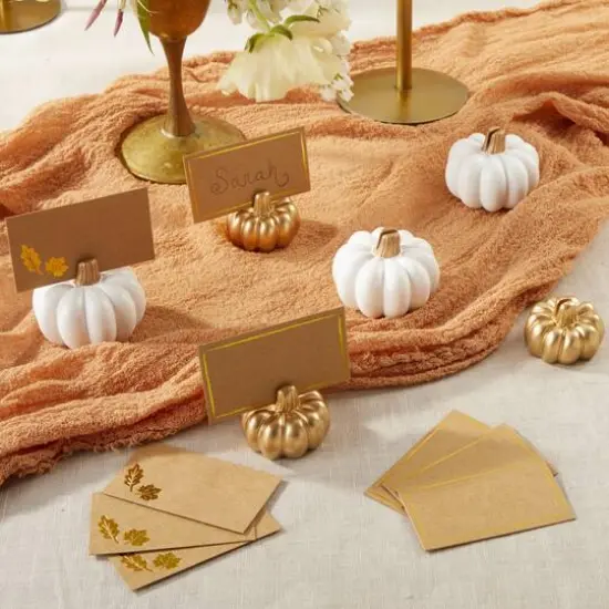 Kate Aspen White Pumpkin Place Card Holder Set, 6ct. {6}