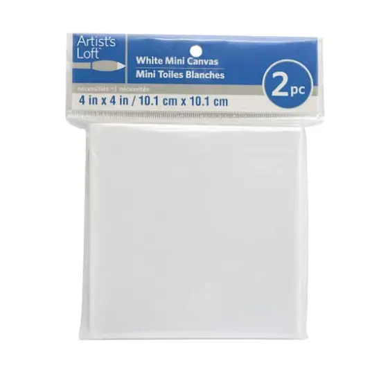 2 Pack 4" x 4"&nbsp;Mini Canvas by Artist's Loft&trade; Necessities&trade; White {5}