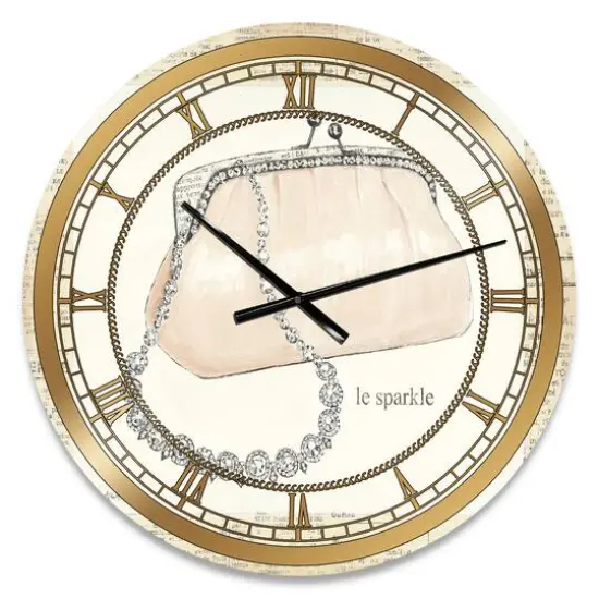 Designart 'Chic Galm Closet Ii Glam Wall Clock {1}