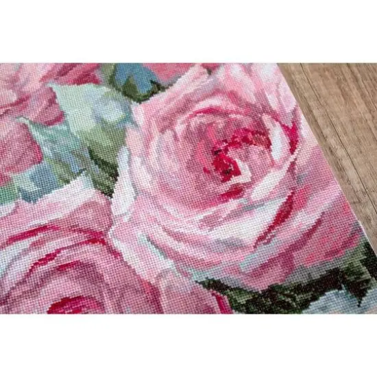 Letistitch Pale Pink Roses Counted Cross Stitch Kit {14}